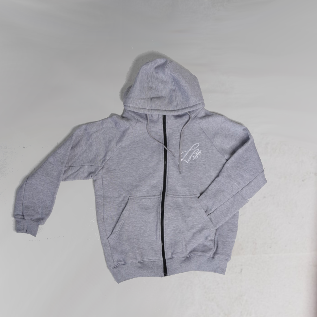 OG Lawyer Fee Gray Zip-up Hoodie