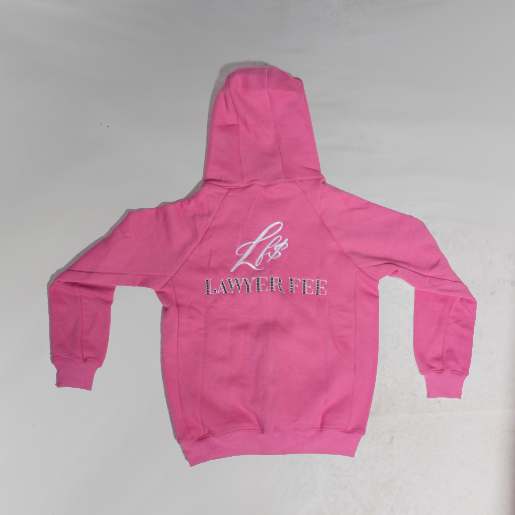 OG Lawyer Fee Pink Zip-up Hoodie